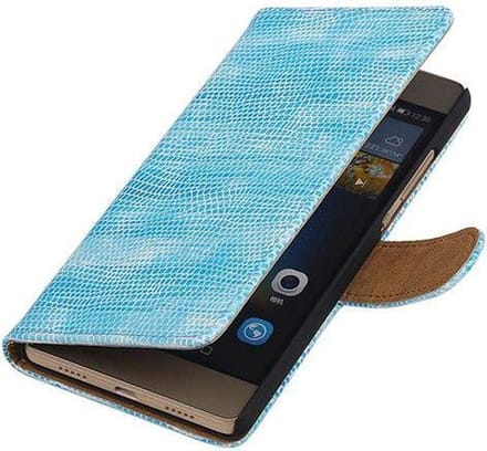 Blauw glamour bookcase Huawei P8 Lite Telefoonhoesje