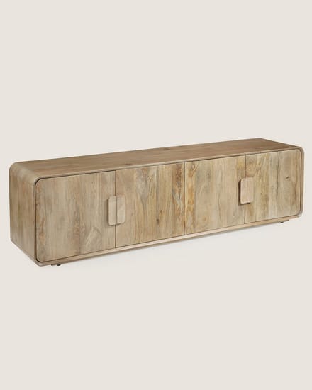 TV Meubel 200 cm Mangohout – 4 Deuren – Landelijk