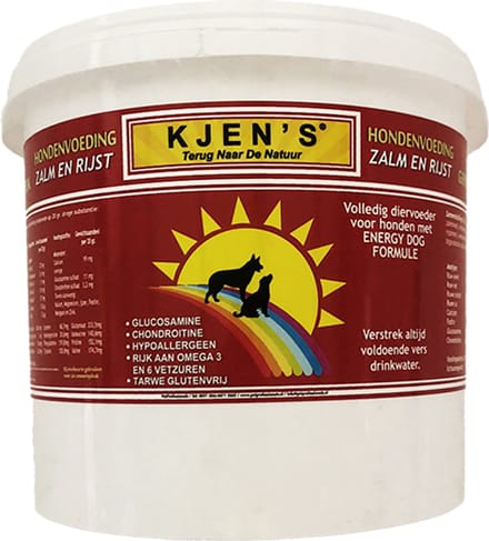 Kjen's geperst hondenvoer Zalm & Rijst 3,5 kg - Hond