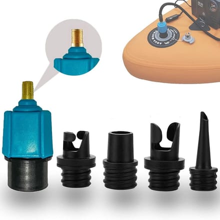 Universele Luchtpomp Adapter voor SUP, Opblaasbare Boten en Luchtbedden - 4 Nozzles Inclusief