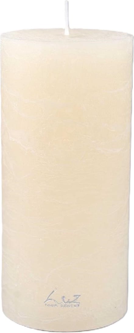 Luz - Rustieke Stompkaars - White Asparagus - 7xH15cm - PER PAAR
