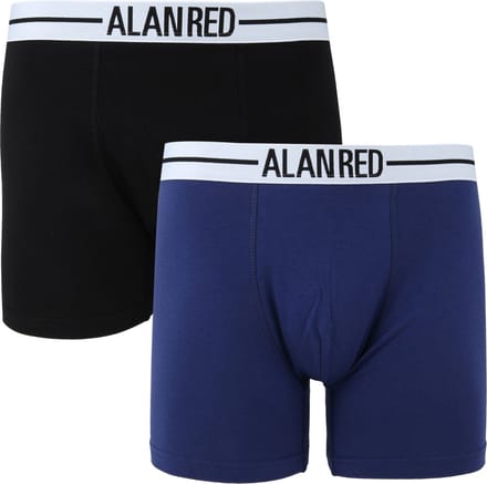 Alan Red Boxer zwart blauw 2Pack - Maat L - Heren - Boxershorts