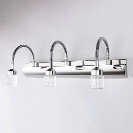 Wandlamp LED - Spiegellamp Badkamer - Make-up Verlichting - Verstelbare Kap - 46 cm - Chroom