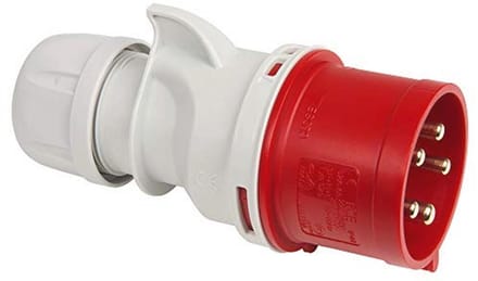 CEE stekker, 5-polig, 32 A, 400 V, rood – Betrouwbare stroomverbinding