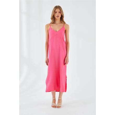 V-hals Split Midi-jurk