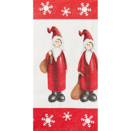 Papieren zakdoeken "Santas at work"