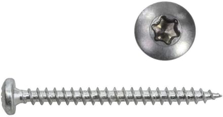 200x RVS Houtschroeven Torx 4x35 mm Panhead Schroefdraad