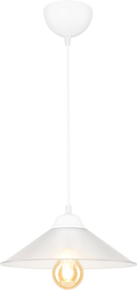 Hanglamp Hereford E27 wit en transparant