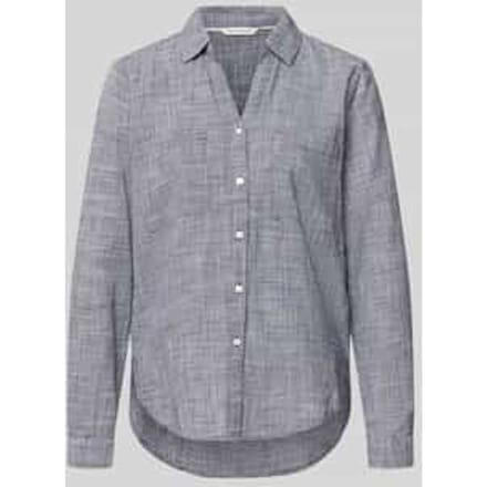 Tom Tailor - Blouse met borstzakjes - Maat 36 - midnight navy blue