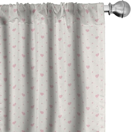 ABAKUHAUS Roze Stippen – Voorhangen – 2x75x245 cm – Microvezel