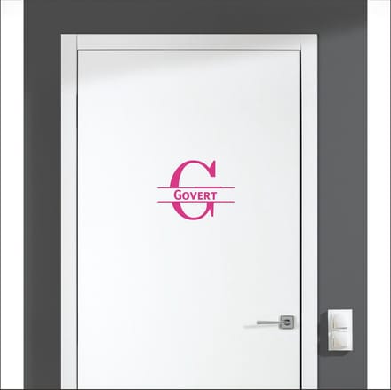 Deursticker Met Naam -  Govert - Roze
