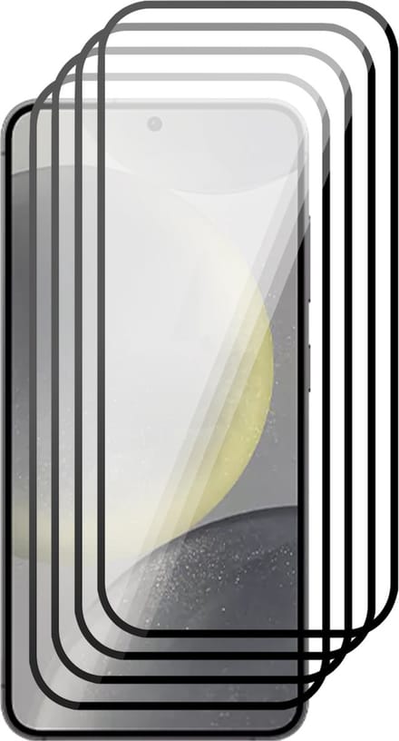Screenprotector geschikt voor Samsung Galaxy S24 - 4x Volledig Dekkend Glas Screen Protector
