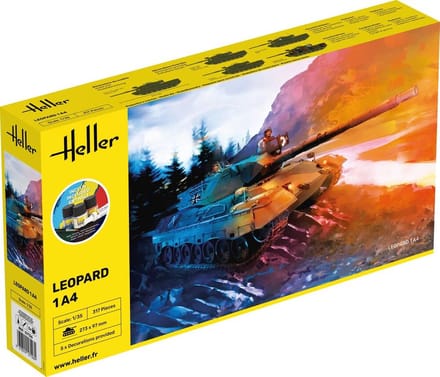 Heller Modelbouwpakket Militaire voertuigen - 57126 Leopard 1A4 Tank - Starter Kit Plastic - 1:35 - Modelbouw