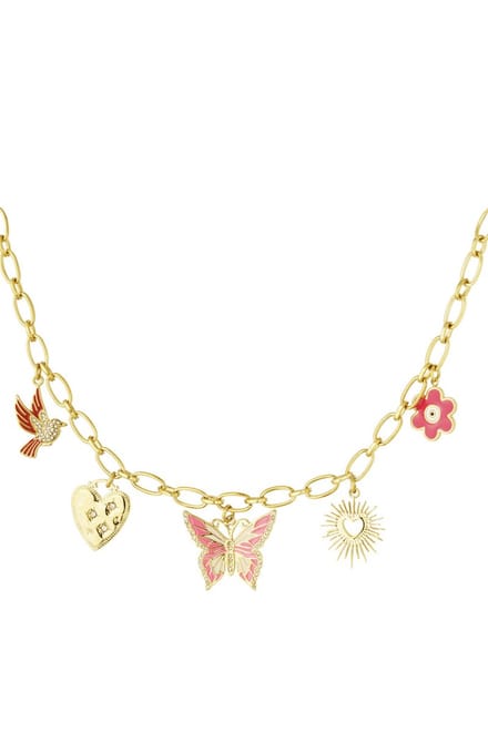 Bijoutheek Collier Bedels Lente Goud