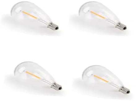 Homezie S14 Reservelampen | 4 stuks | E5 fitting | Weerbestendig | Onbreekbaar | Energie-efficiënt | 2700K