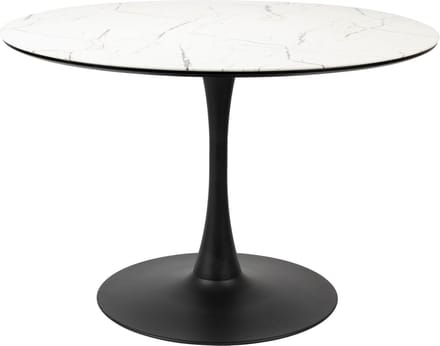Housecraft Living Maru Eettafel Rond 110 cm Marmerlook Wit
