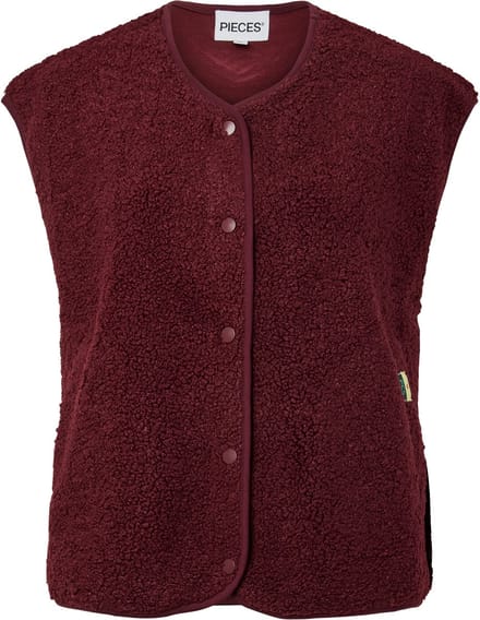 PIECES - PCKATTY TEDDY VEST NOOS BC - Dames - Gewatteerde jassen