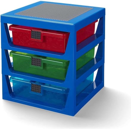 LEGO 3-DRAWER STORAGE RACK SYSTEM - Blauw
