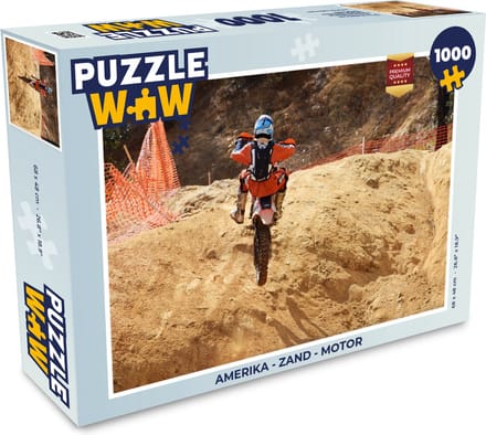 Puzzel Amerika - Zand - Motor - Legpuzzel - Puzzel 1000 stukjes volwassenen
