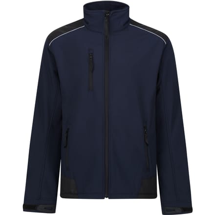 Regatta Heren Zandstorm Werkkleding Softshell Jasje (Marine / Zwart)