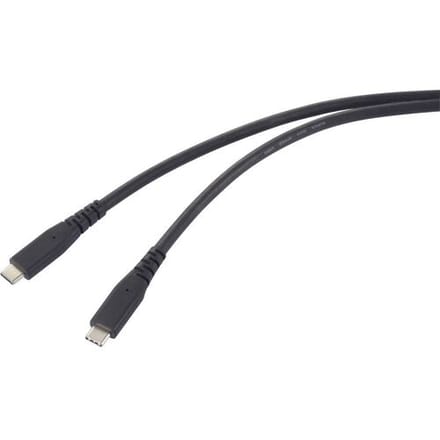 Renkforce RF-6662040 USB-C-kabel USB 4.0 USB-C 1.00 m Zwart TPE-mantel