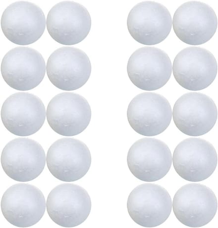 Schuimballen Set - Piepschuim Bollen - Modellering Ambachten - Perfect Rond - 7 cm Doorsnede - Wit