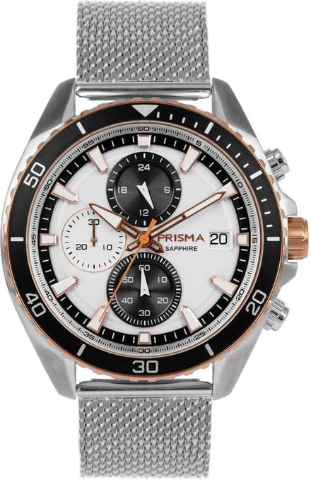 Prisma Master herenhorloge edelstaal chronograaf P.1327