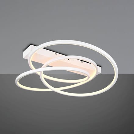 Trio Lighting Darvin plafondlamp, wit, metaal, kunststof, CCT