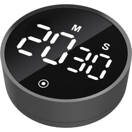 Afteltimer Tijdmeter Magnetische aftelling en optelling Digitale rekenmachine Volume en helderheid zwart