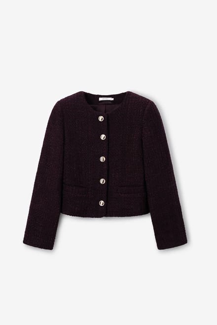 Sissy-Boy - Donkerrood bouclé jack