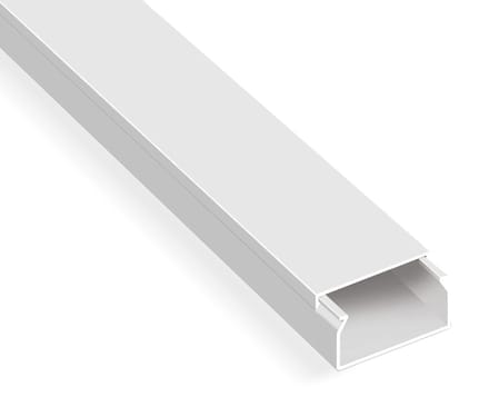 Kabelgoot/ leidinglijst 2X1 M wit 30X16 mm