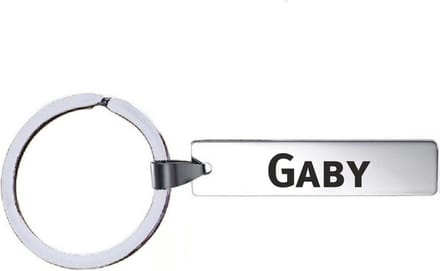 Sleutelhanger Met Naam - Gaby - RVS