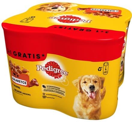 Pedigree - Mix Smaken - 2x Rundvlees - 2x Kip - 4x400g