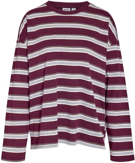 Noisy may Trui Nmember L/s Stripe Sweat Noos 27036484 Fig/birch+lgm Dames Maat - M