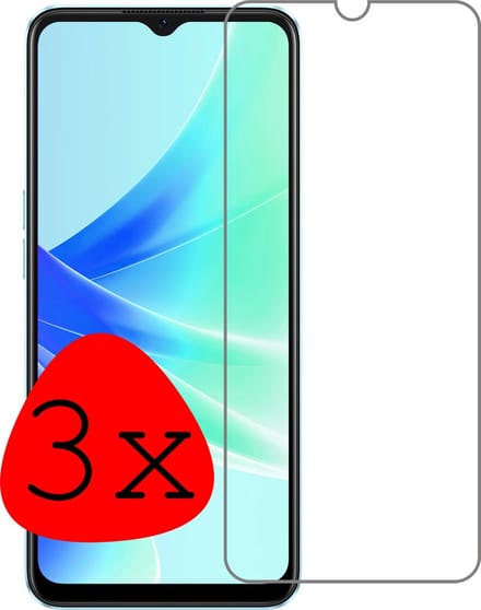 Screenprotector - 3 Stuks Geschikt voor OPPO A57 - Extra Sterk - Beschermglas - Gehard Glas - Tempered Glass - Screen Protector