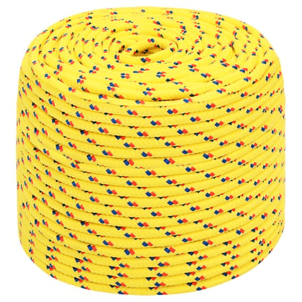 vidaXL - Boottouw - 6 - mm - 100 - m - polypropyleen - geel