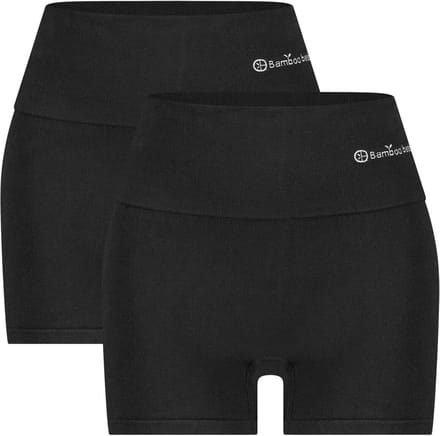 Bamboo Basics Dames Bamboe Seamless Light Control Boxershorts Stella (2-pack) - Zwart - Ondergoed Dames - Boxershort Dames - Maat M