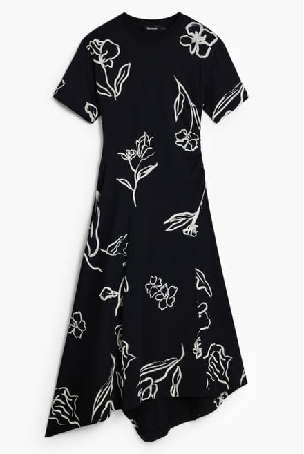 Desigual gebloemde jurk zwart