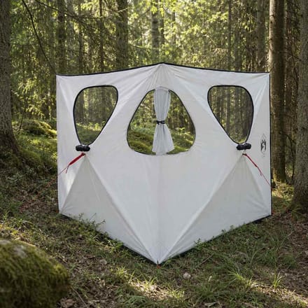 vidaXL - Jacht - Tent - Wit - Blackout - 145 - x - 145 - x - 150 - cm - Polyester - en - Staal