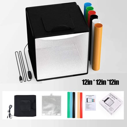 Fotostudio lichttent - 30 cm - 120 leds - 6 achtergronden