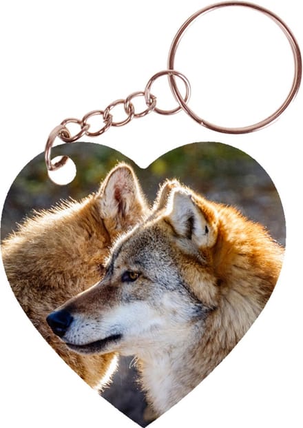 Sleutelhanger hartje 5x5cm - Wolf Roedel