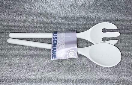 Excellent Houseware - Salade Bestek - Slabestek - Sla Bestek - Melamine - Ecru