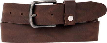 Petrol Industries Riem Heren - Broekriem - Verstelbaar - Leer - Bruin - 85 cm - S
