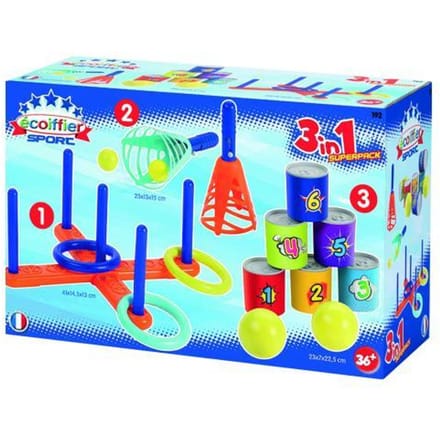 Ecoiffier Sport 3-in-1 Superpack Spellen voor buiten