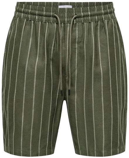 ONLY&SONS - ONSTEL STRIPE 0139 SHORTS - Heren - Bermuda shorts