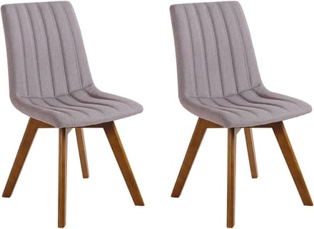 CALGARY - Eetkamerstoel - Taupe - Polyester