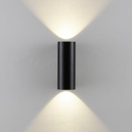 Deko Light Can IP65 up & down, 2x 7,5 W GU10, Schwarz 731226 Wandopbouwarmatuur GU10 7.5 W Zwart