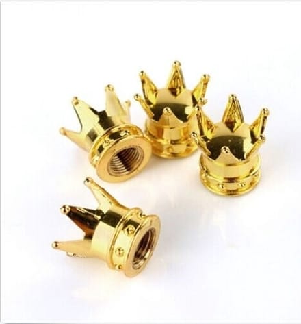 VCTparts® Gouden Kroon Ventieldopjes - Metaal (set)