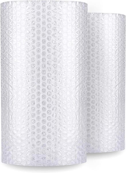 Bubble Demping Wrap Rol - 30,5 cm x 21,9 m - 2 Stuks met 16 Breekbare Labels