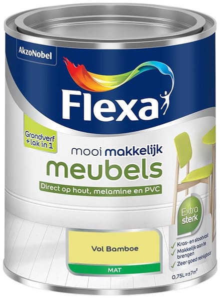 Flexa - Mooi Makkelijk Meubels Mat - Vol Bamboe - Mengverf - 750 Ml
